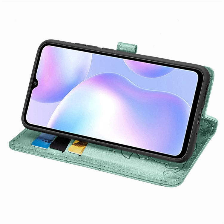 For Xiaomi Redmi 9A Cute Cat and Dog Embossed Horizontal Flip Leather Case with Holder & Card Slots & Wallet & Lanyard