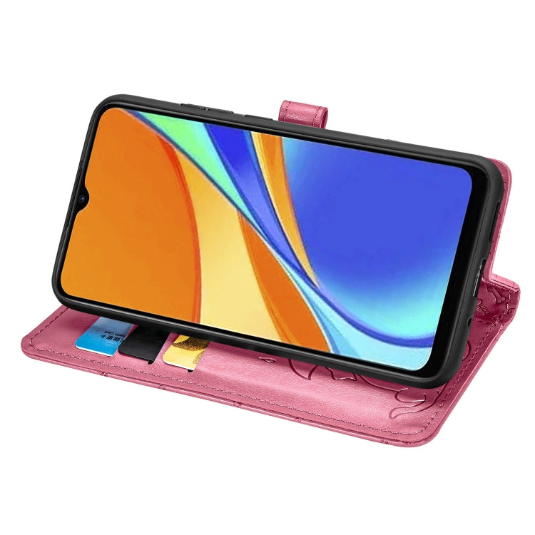 For Xiaomi Redmi 9C Cute Cat and Dog Embossed Horizontal Flip Leather Case with Holder & Card Slots & Wallet & Lanyard