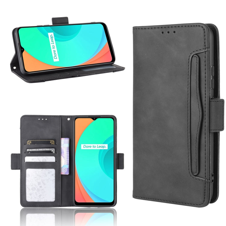 For OPPO Realme C11 Wallet Style Skin Feel Calf Pattern Leather Case with Separate Card Slot