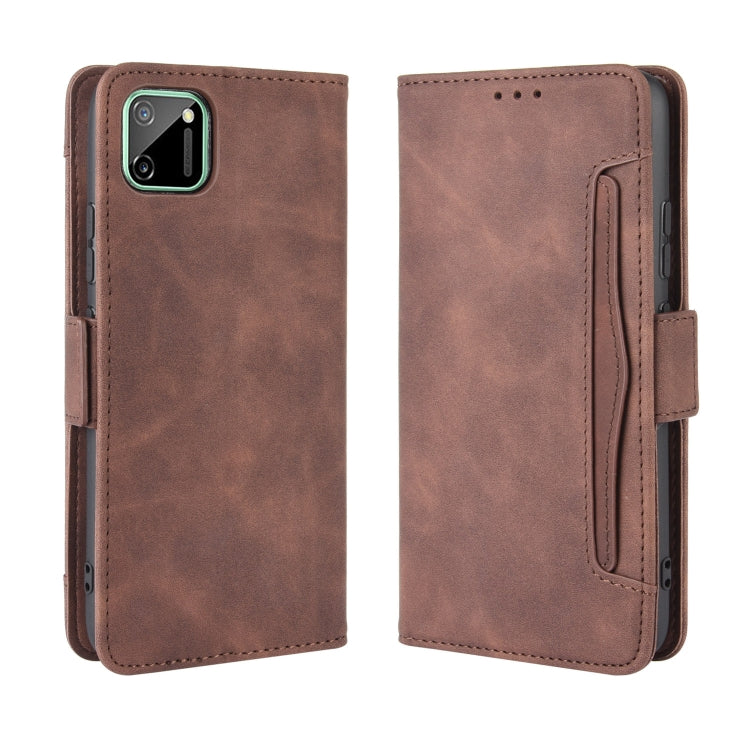 For OPPO Realme C11 Wallet Style Skin Feel Calf Pattern Leather Case with Separate Card Slot