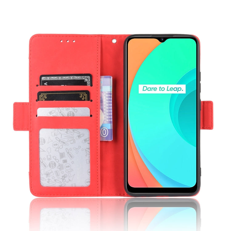 For OPPO Realme C11 Wallet Style Skin Feel Calf Pattern Leather Case with Separate Card Slot