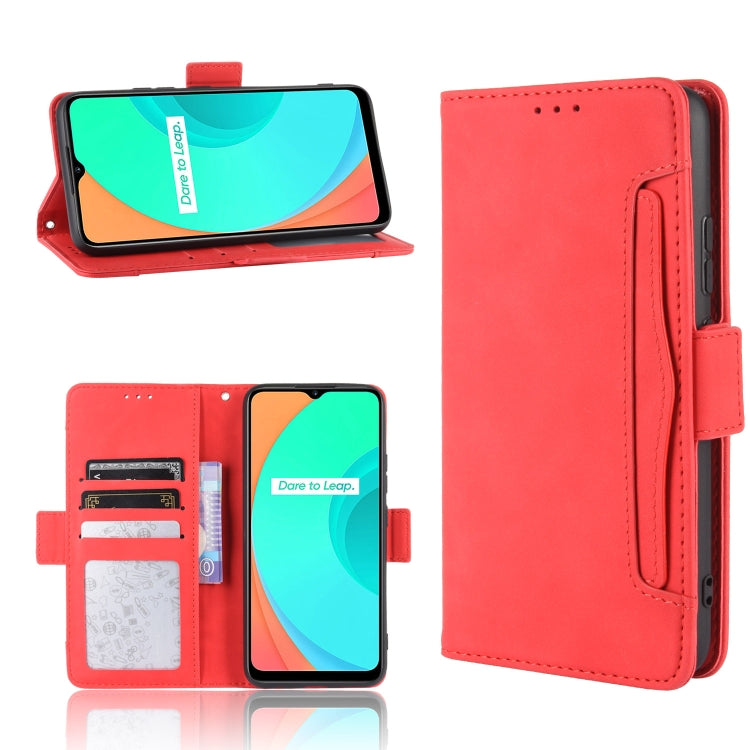For OPPO Realme C11 Wallet Style Skin Feel Calf Pattern Leather Case with Separate Card Slot