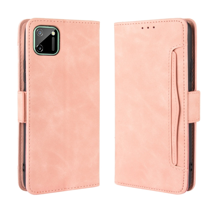 For OPPO Realme C11 Wallet Style Skin Feel Calf Pattern Leather Case with Separate Card Slot