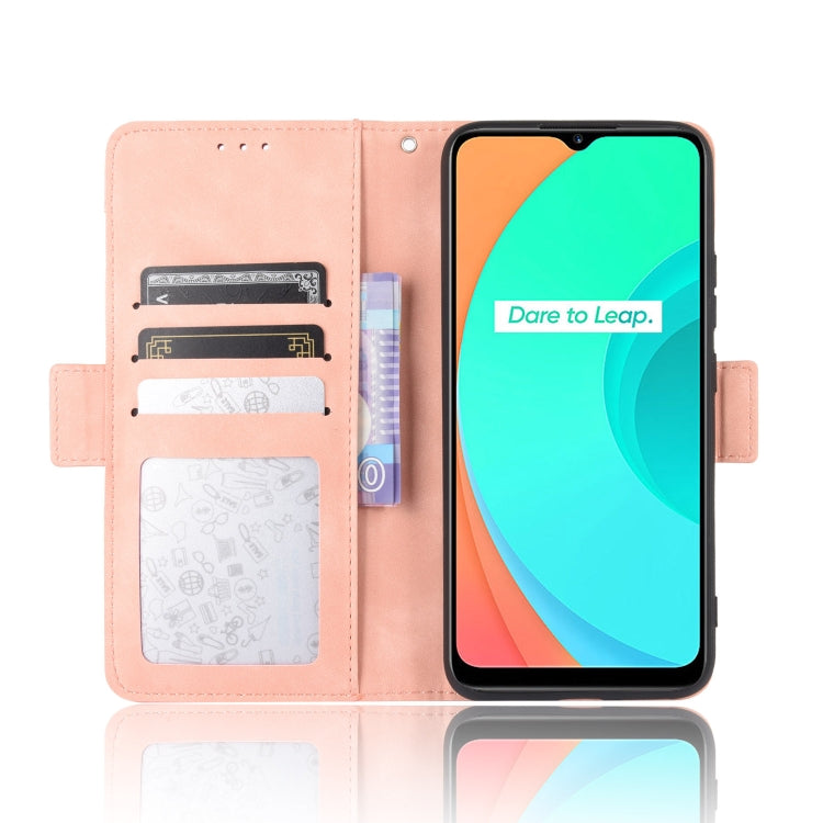For OPPO Realme C11 Wallet Style Skin Feel Calf Pattern Leather Case with Separate Card Slot