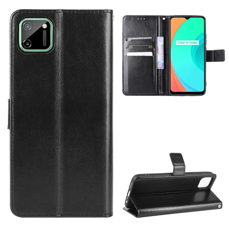 For OPPO Realme C11 Retro Crazy Horse Texture Horizontal Flip Leather Case with Holder & Card Slots & Photo Frame