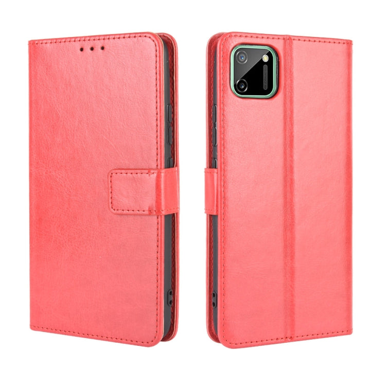 For OPPO Realme C11 Retro Crazy Horse Texture Horizontal Flip Leather Case with Holder & Card Slots & Photo Frame