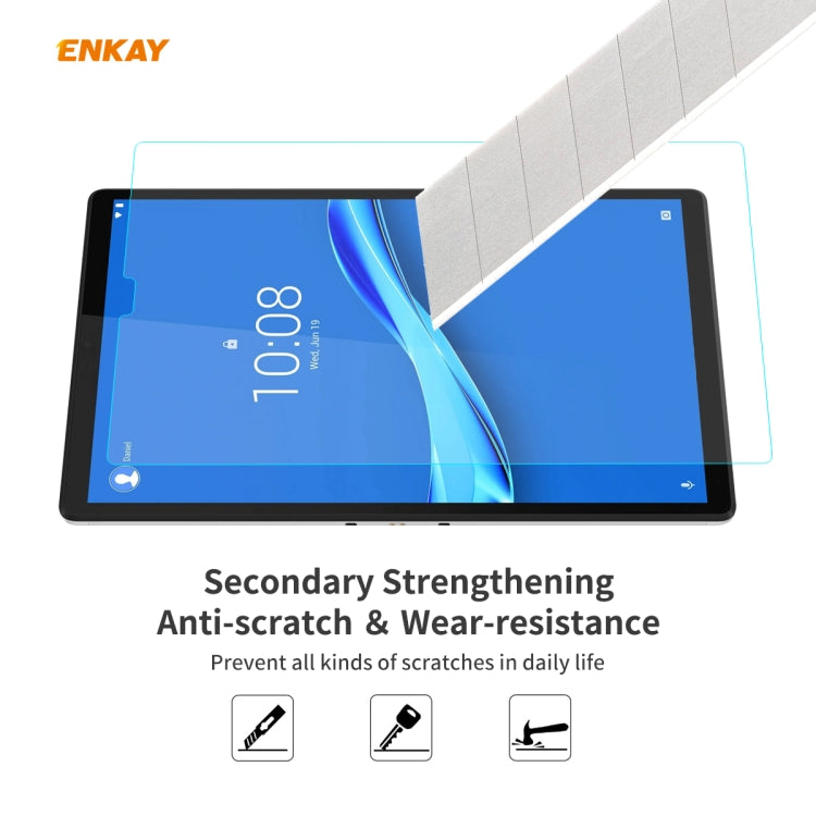 For Lenovo M10 Plus 10.3 2 PCS ENKAY Hat-Prince 0.33mm 9H Surface Hardness 2.5D Explosion-proof Tempered Glass Screen Protector