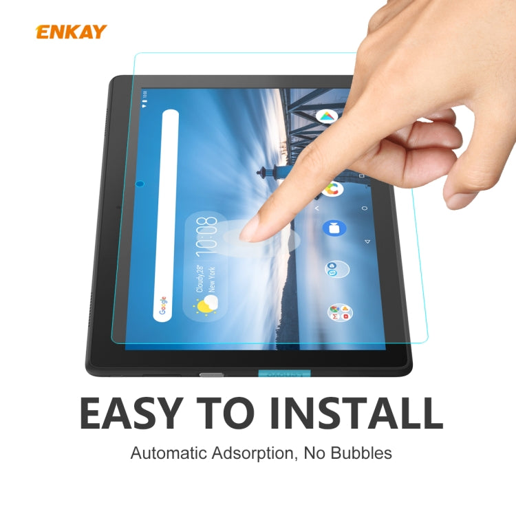 For Lenovo E10 TB-X104F 10.1 2 PCS ENKAY Hat-Prince 0.33mm 9H Surface Hardness 2.5D Explosion-proof Tempered Glass Screen Protector