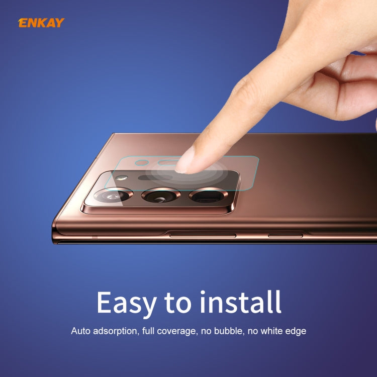 For Samsung Galaxy Note20 Ultra Hat-Prince ENKAY 0.2mm 9H 2.15D Round Edge Rear Camera Lens Tempered Glass Film Protector