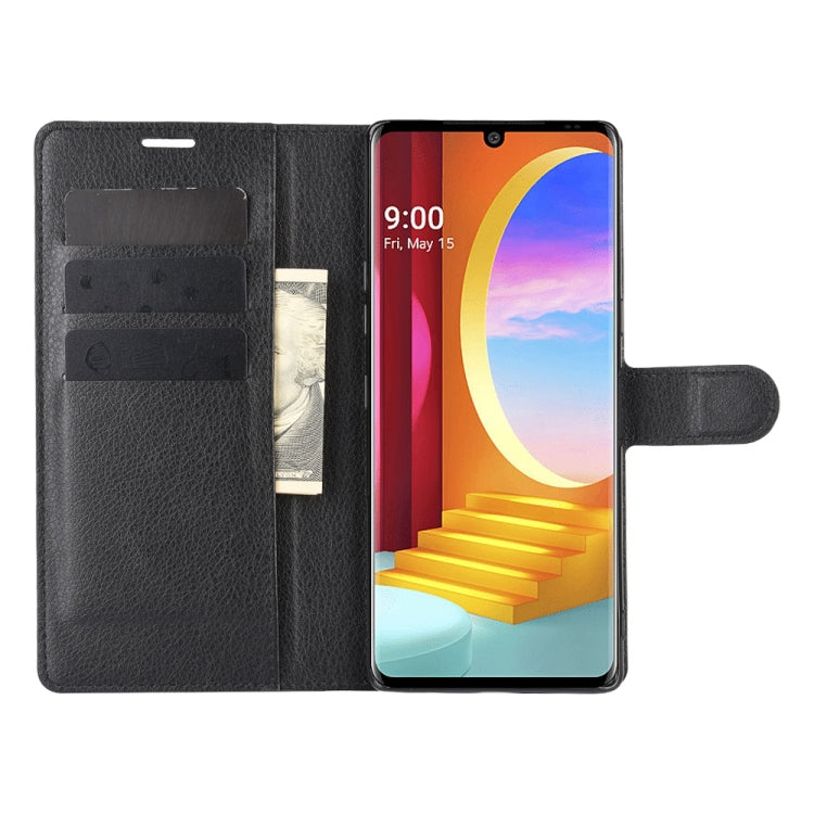 For LG Velvet Litchi Texture Horizontal Flip Protective Case with Holder & Card Slots & Wallet