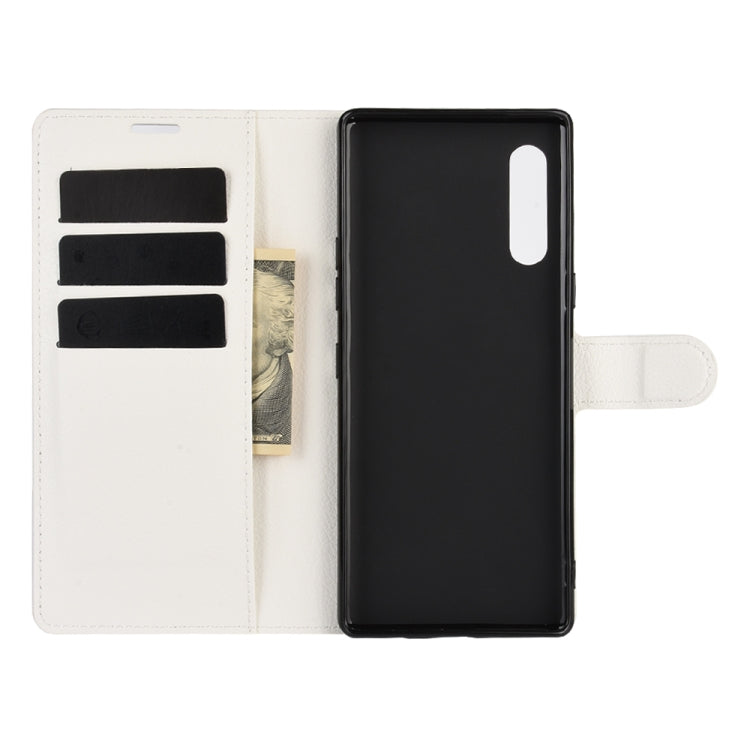 For LG Velvet Litchi Texture Horizontal Flip Protective Case with Holder & Card Slots & Wallet
