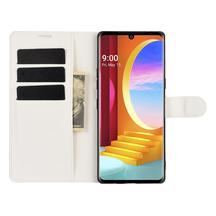 For LG Velvet Litchi Texture Horizontal Flip Protective Case with Holder & Card Slots & Wallet