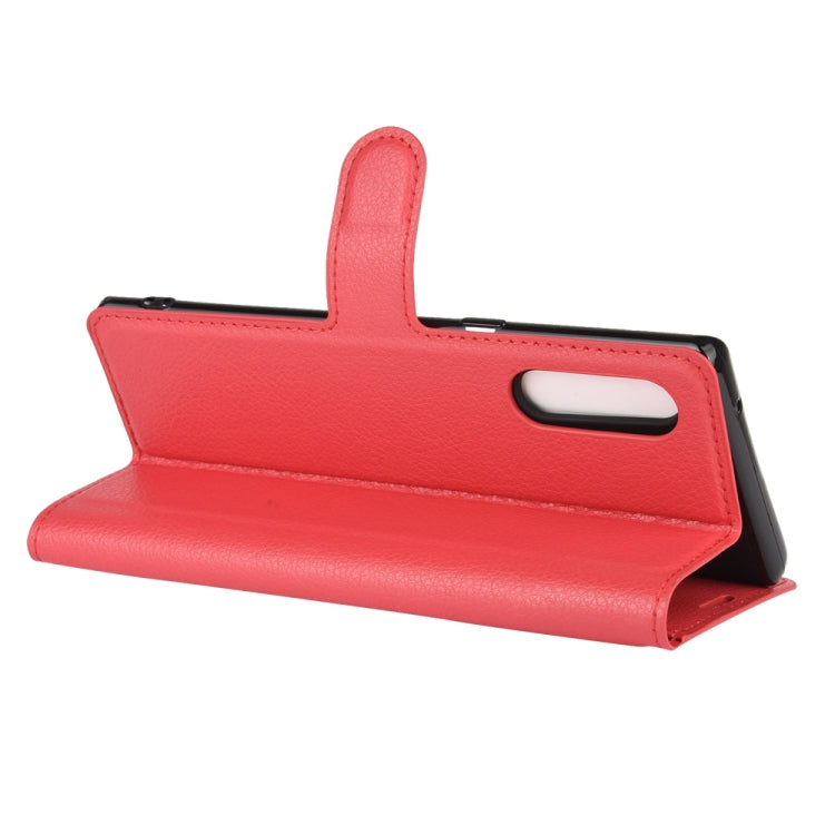 For LG Velvet Litchi Texture Horizontal Flip Protective Case with Holder & Card Slots & Wallet