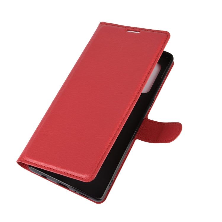 For LG Velvet Litchi Texture Horizontal Flip Protective Case with Holder & Card Slots & Wallet