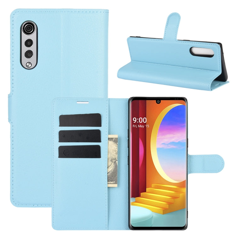 For LG Velvet Litchi Texture Horizontal Flip Protective Case with Holder & Card Slots & Wallet