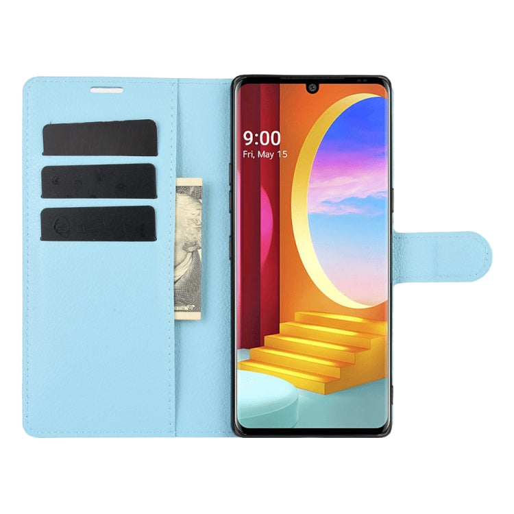 For LG Velvet Litchi Texture Horizontal Flip Protective Case with Holder & Card Slots & Wallet
