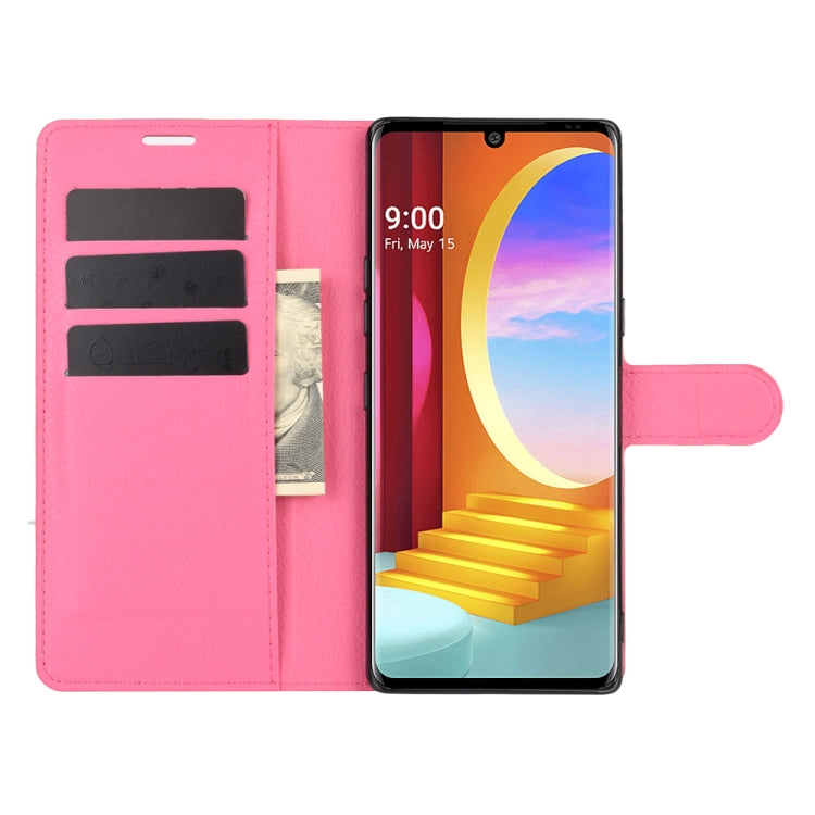 For LG Velvet Litchi Texture Horizontal Flip Protective Case with Holder & Card Slots & Wallet