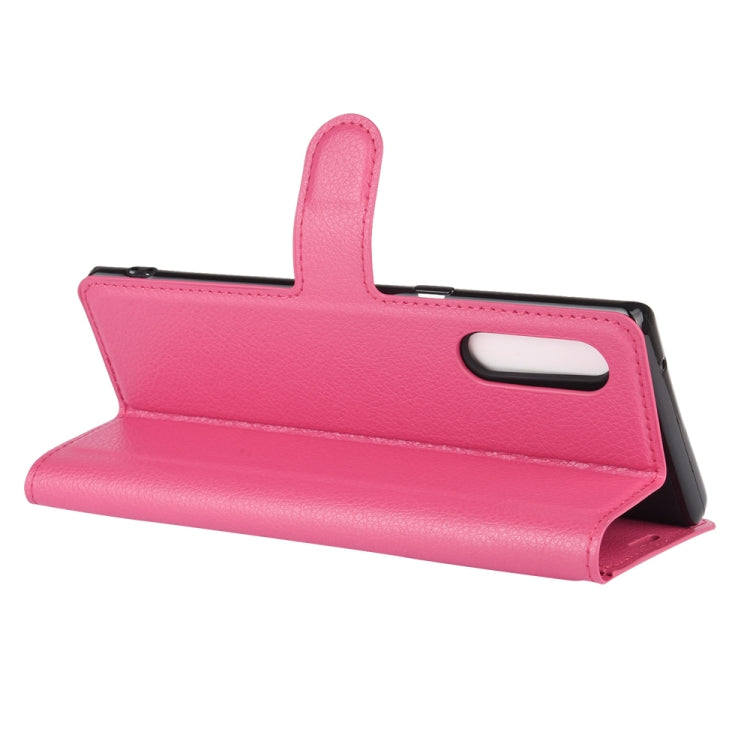 For LG Velvet Litchi Texture Horizontal Flip Protective Case with Holder & Card Slots & Wallet