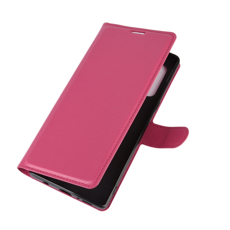 For LG Velvet Litchi Texture Horizontal Flip Protective Case with Holder & Card Slots & Wallet
