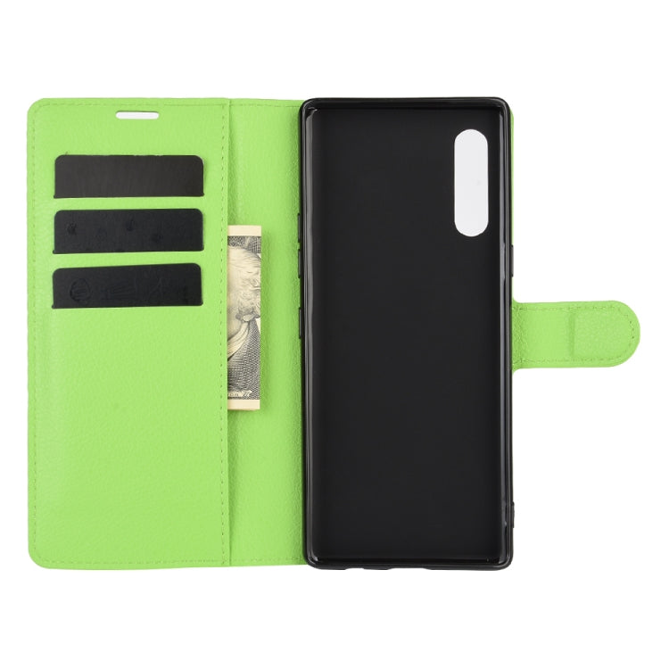 For LG Velvet Litchi Texture Horizontal Flip Protective Case with Holder & Card Slots & Wallet