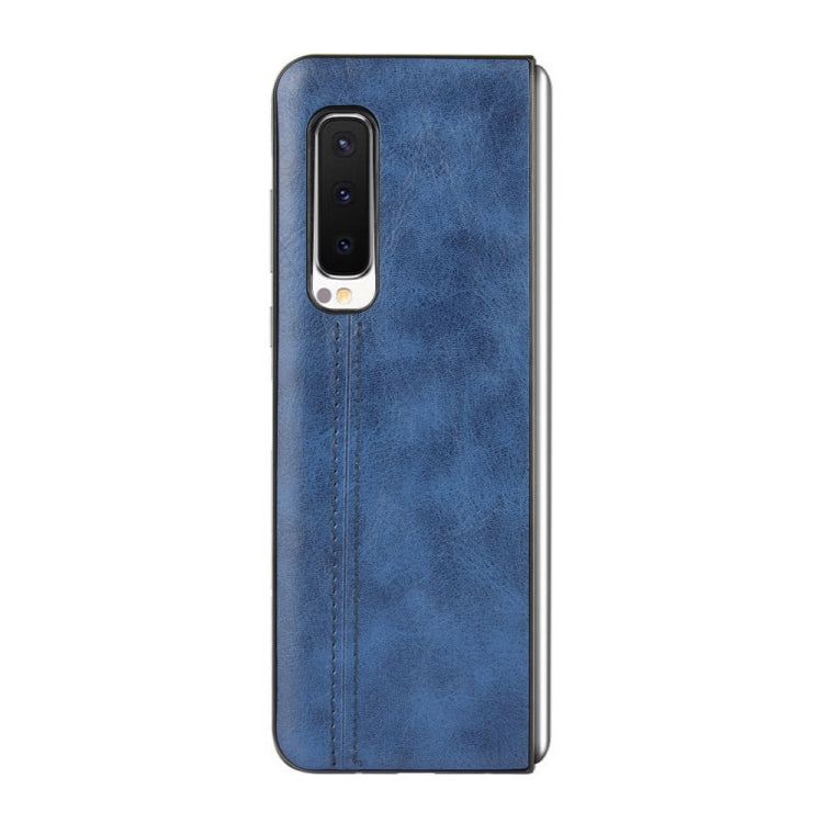 For Samsung Galaxy Fold 4G / Fold 5G / W20 5G Shockproof Sewing Cow Pattern Skin PC + PU + TPU Case