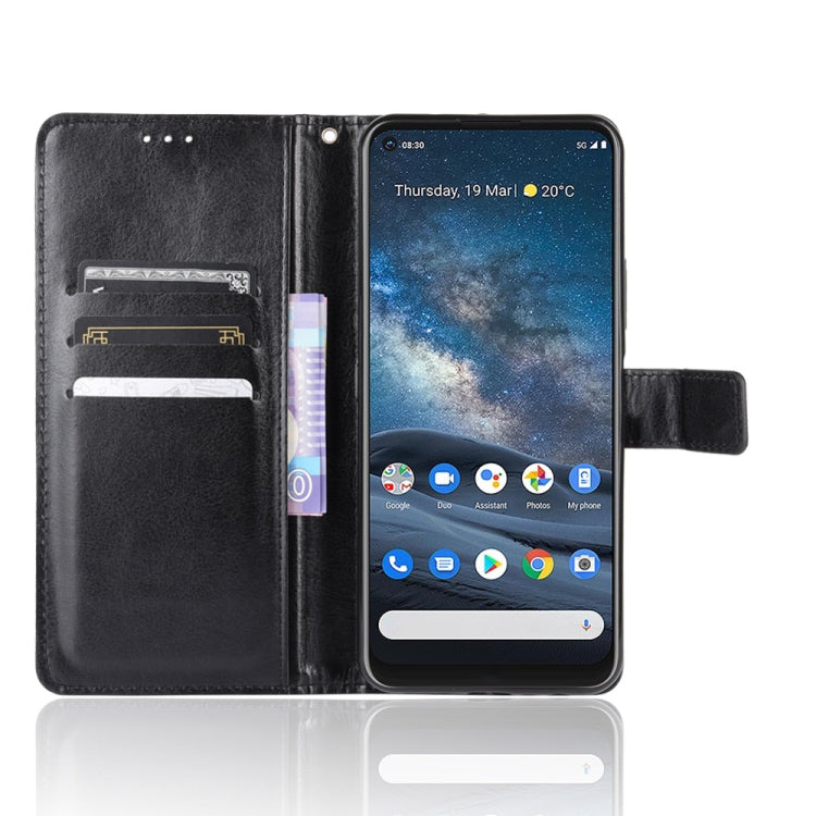 For Nokia 8.3 5G Retro Crazy Horse Texture Horizontal Flip Leather Case , with Holder & Card Slots & Photo Frame