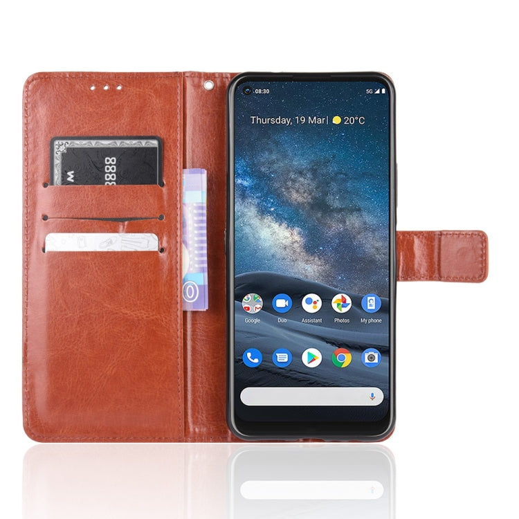 For Nokia 8.3 5G Retro Crazy Horse Texture Horizontal Flip Leather Case , with Holder & Card Slots & Photo Frame