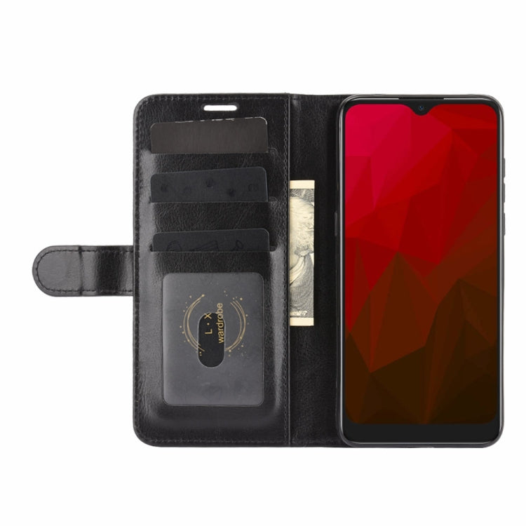 For Vodafone Smart V11 R64 Texture Single Horizontal Flip Protective Case with Holder & Card Slots & Wallet& Photo Frame