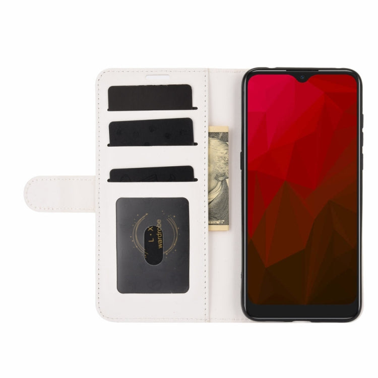 For Vodafone Smart V11 R64 Texture Single Horizontal Flip Protective Case with Holder & Card Slots & Wallet& Photo Frame