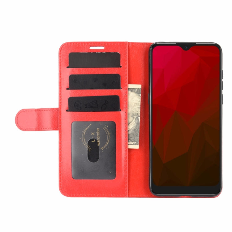 For Vodafone Smart V11 R64 Texture Single Horizontal Flip Protective Case with Holder & Card Slots & Wallet& Photo Frame