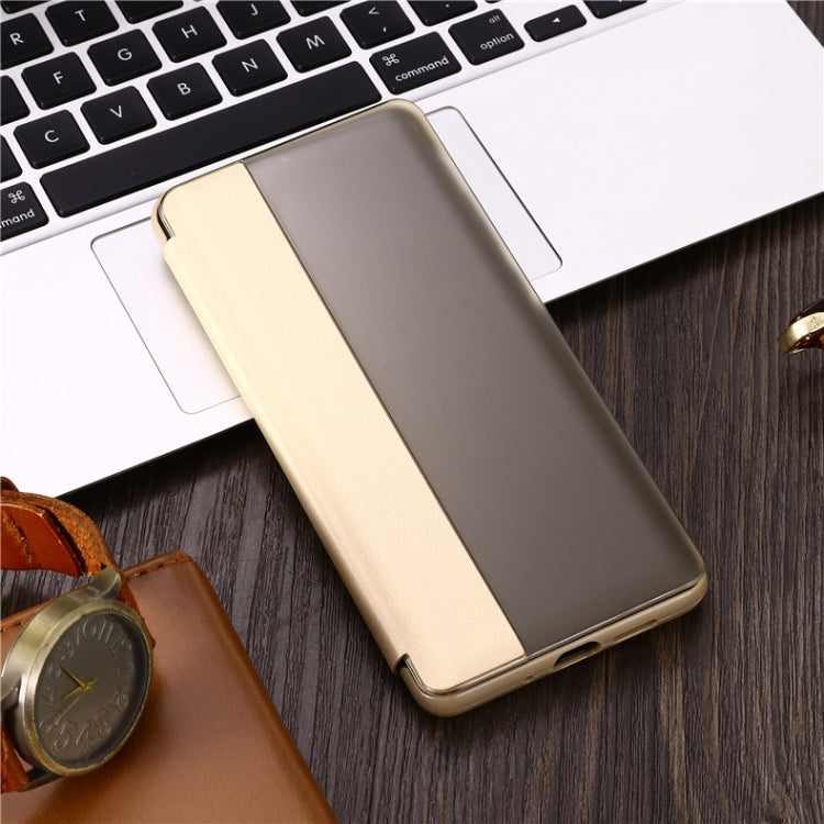 Lychee Texture Smart Phone Holster For Huawei P20 with Call Answering Function & Sleep / Wake-up