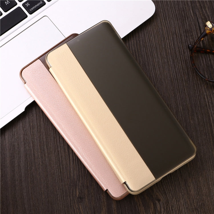 Lychee Texture Smart Phone Holster For Huawei P20 with Call Answering Function & Sleep / Wake-up