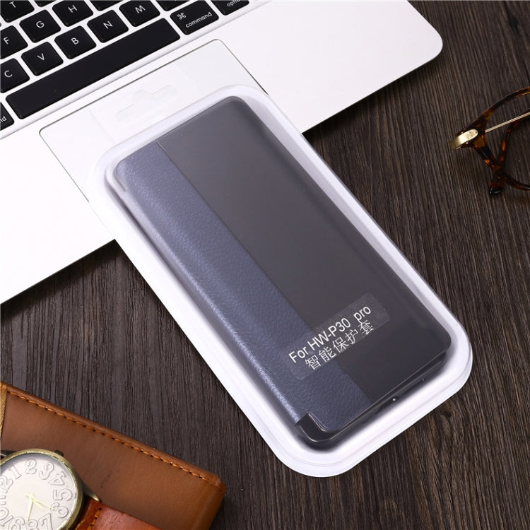 Lychee Texture Smart Phone Holster For Huawei P20 with Call Answering Function & Sleep / Wake-up