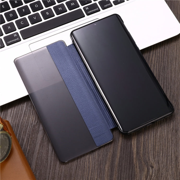 Lychee Texture Smart Phone Holster For Huawei P20 with Call Answering Function & Sleep / Wake-up