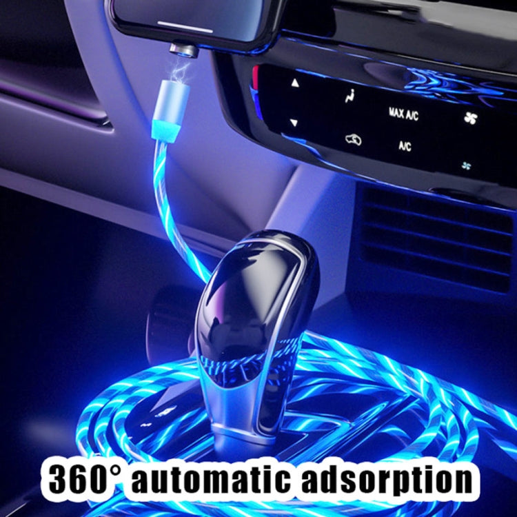 USB to Micro USB Magnetic Suction Colorful Streamer Mobile Phone Charging Cable, Length: 2m