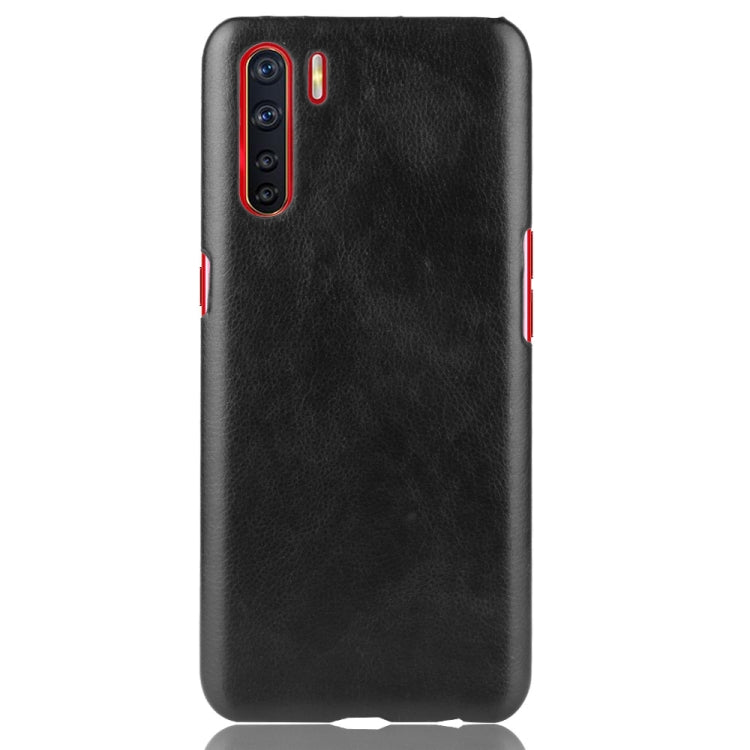 For OPPO A91 Shockproof Litchi Texture PC + PU Case