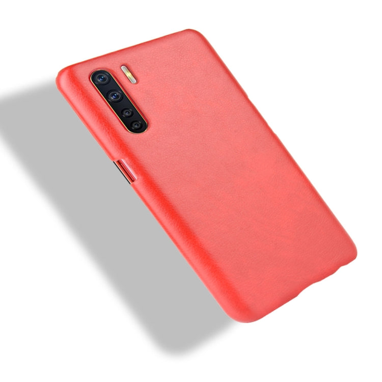 For OPPO A91 Shockproof Litchi Texture PC + PU Case