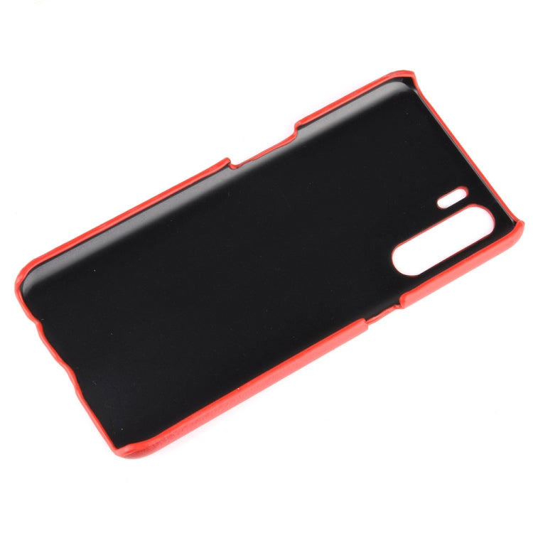 For OPPO A91 Shockproof Litchi Texture PC + PU Case