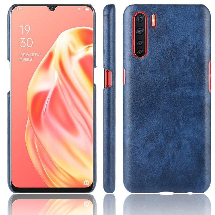 For OPPO A91 Shockproof Litchi Texture PC + PU Case