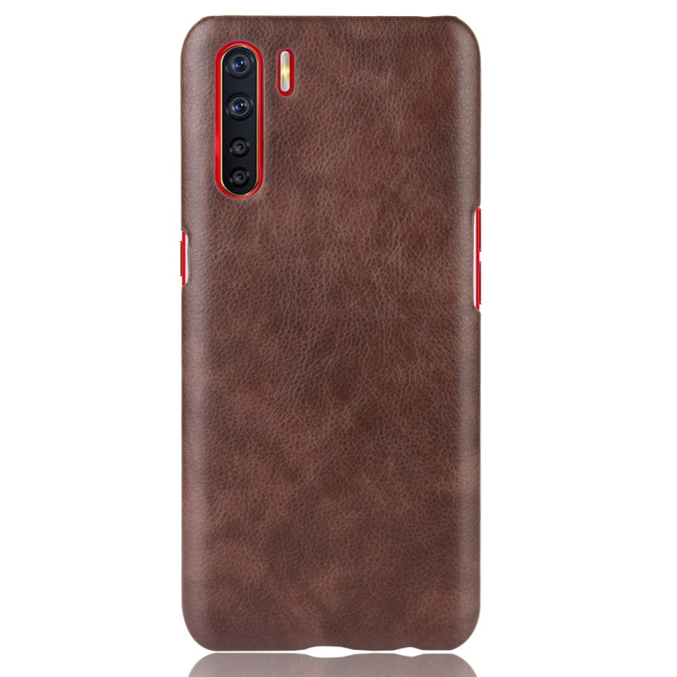 For OPPO A91 Shockproof Litchi Texture PC + PU Case
