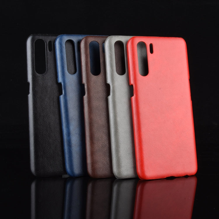 For OPPO A91 Shockproof Litchi Texture PC + PU Case