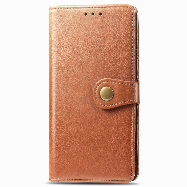 For OPPO Reno 4 Retro Solid Color Leather Buckle Phone Case with Lanyard & Photo Frame & Card Slot & Wallet & Stand Function