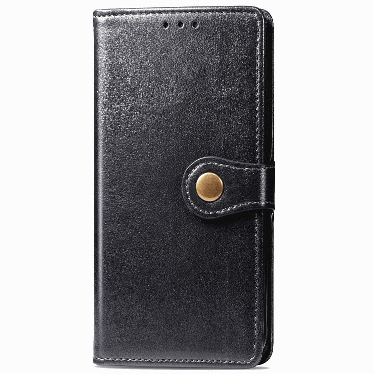 For OPPO Reno 4 Retro Solid Color Leather Buckle Phone Case with Lanyard & Photo Frame & Card Slot & Wallet & Stand Function