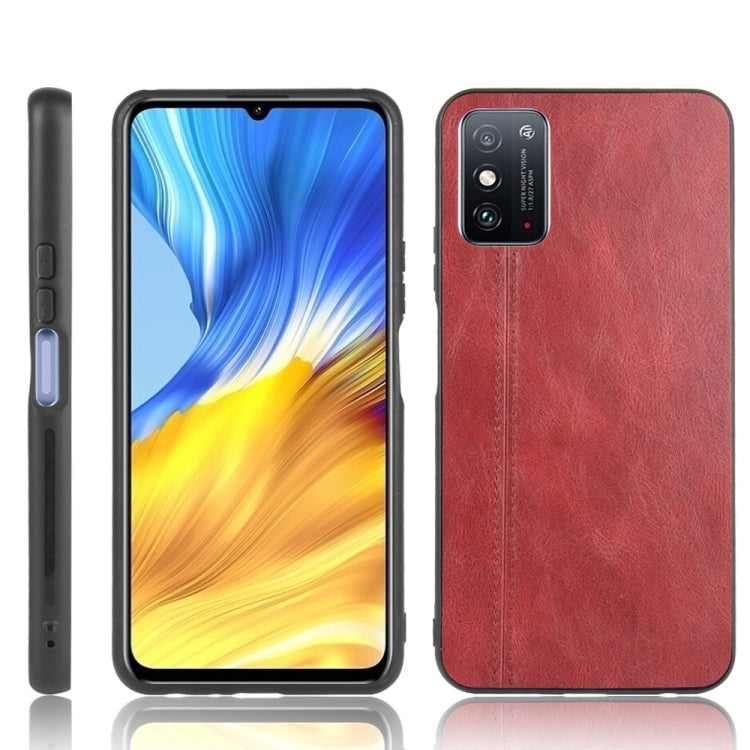 For Huawei Honor X10 Max 5G Shockproof Sewing Cow Pattern Skin PC + PU + TPU Case