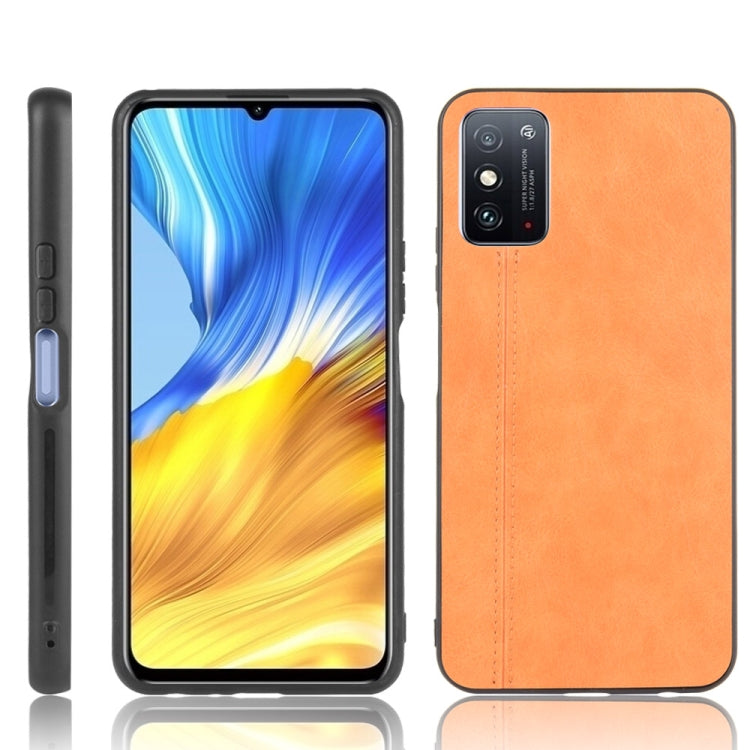 For Huawei Honor X10 Max 5G Shockproof Sewing Cow Pattern Skin PC + PU + TPU Case