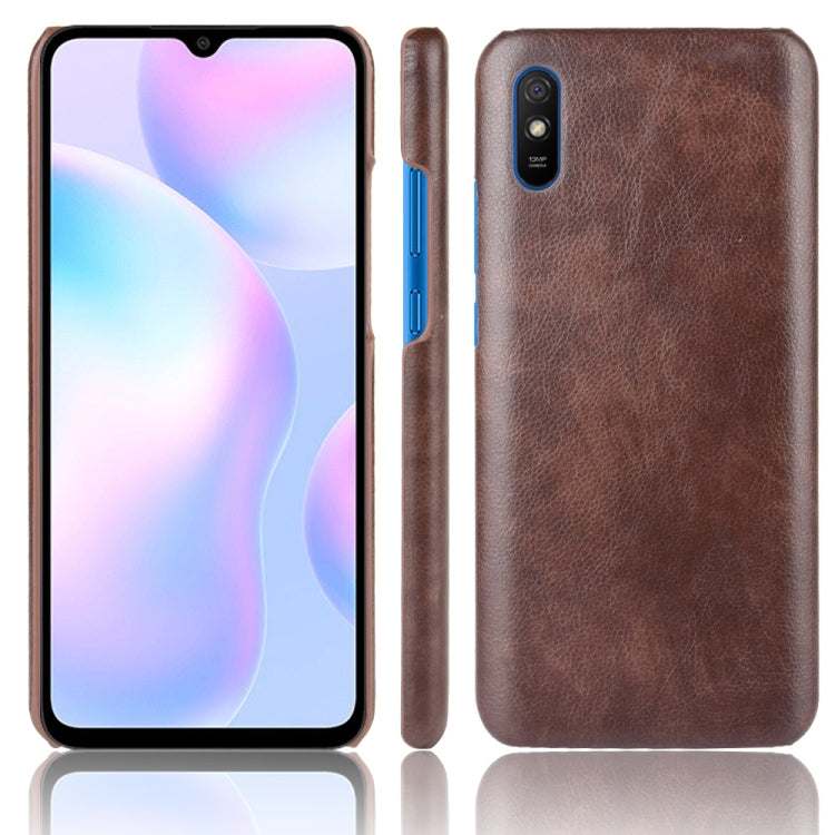 For Xiaomi Redmi 9A Shockproof Litchi Texture PC + PU Case