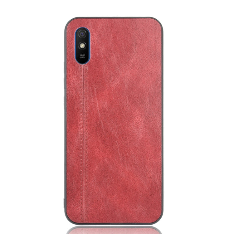 For Xiaomi Redmi 9A Shockproof Sewing Cow Pattern Skin PC + PU + TPU Case