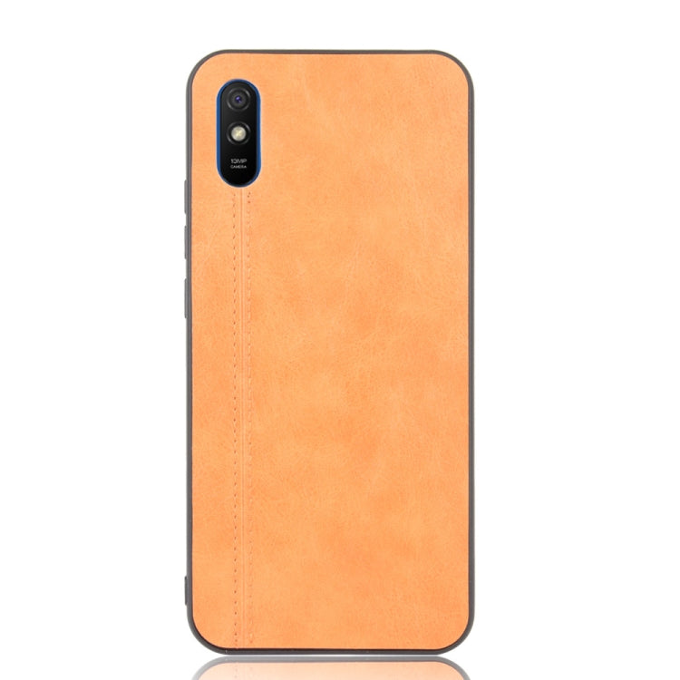 For Xiaomi Redmi 9A Shockproof Sewing Cow Pattern Skin PC + PU + TPU Case