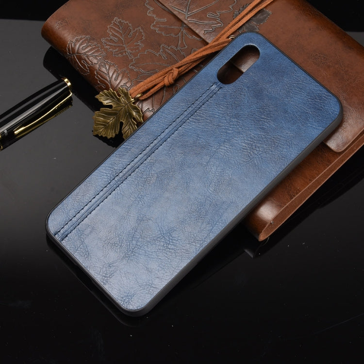 For Xiaomi Redmi 9A Shockproof Sewing Cow Pattern Skin PC + PU + TPU Case