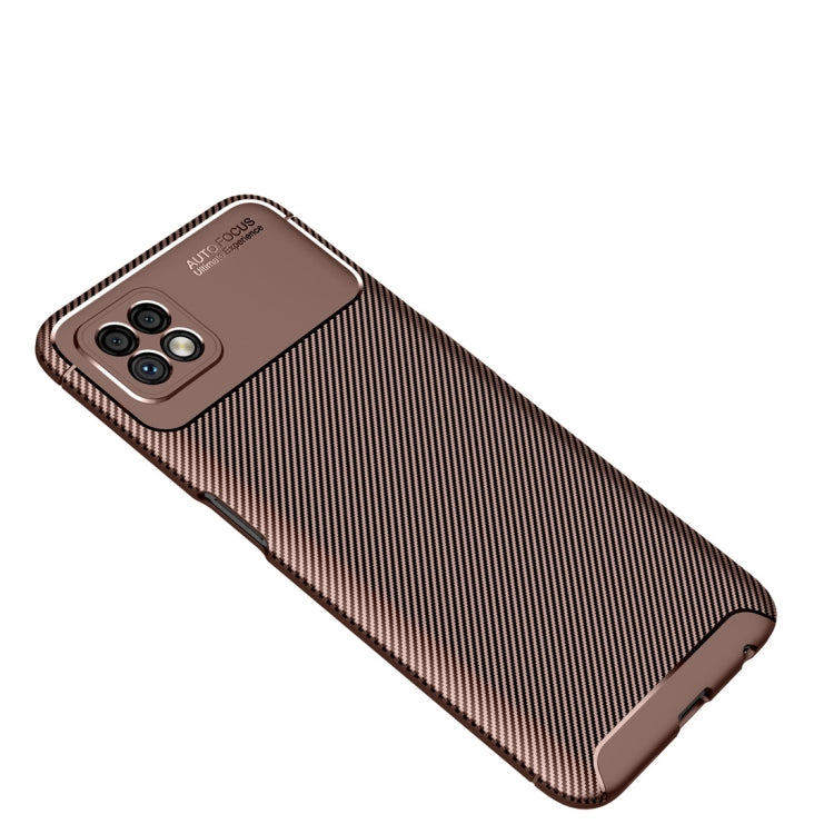 For OPPO A72 Carbon Fiber Texture Shockproof TPU Case